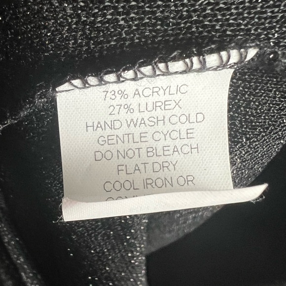 Black elegant turtle neck sleeveless dress shimmery fabric with back slit size S - Picture 11 of 11